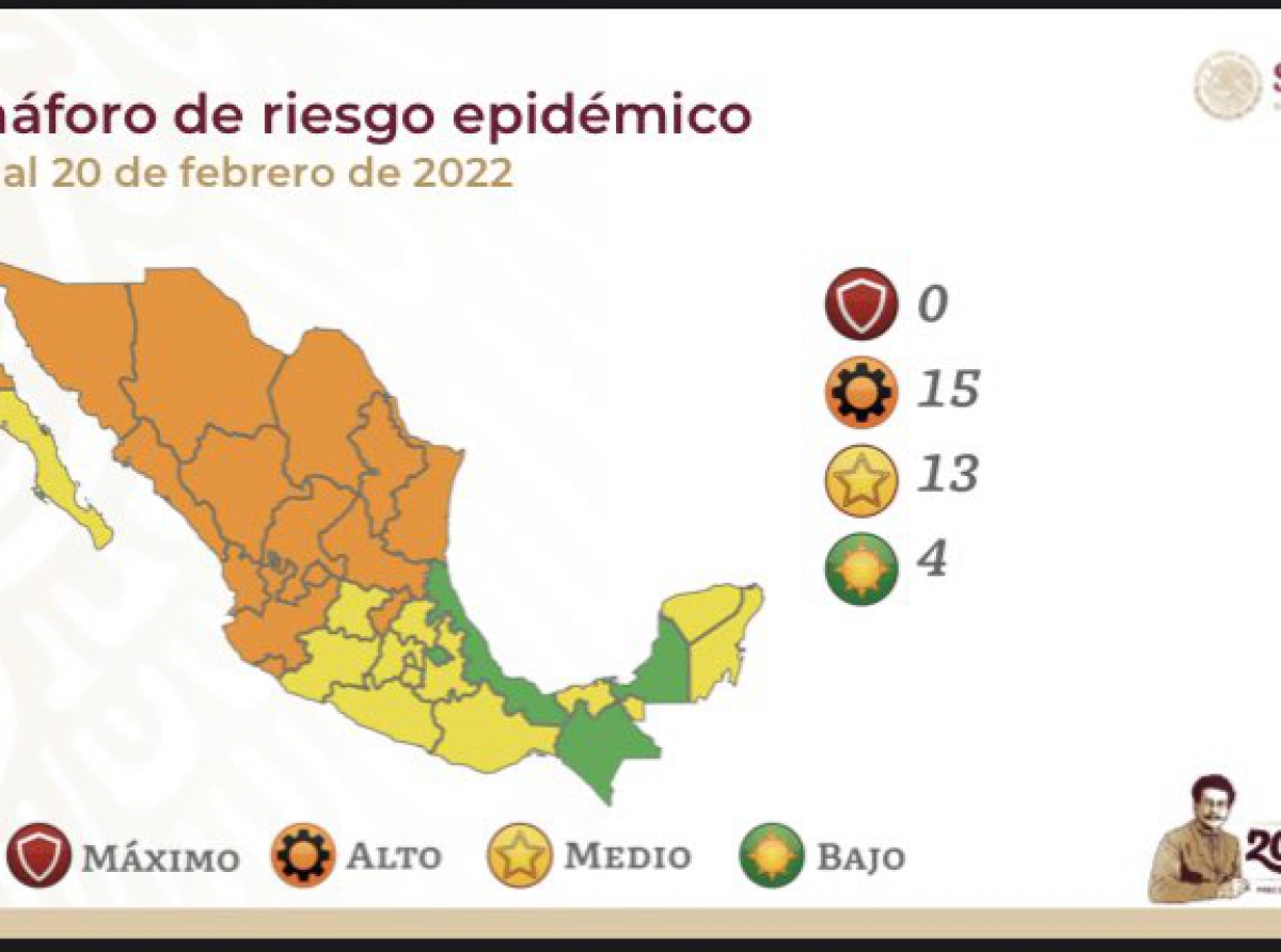 Puebla regresa a color amarillo en el semáforo epidemiológico 