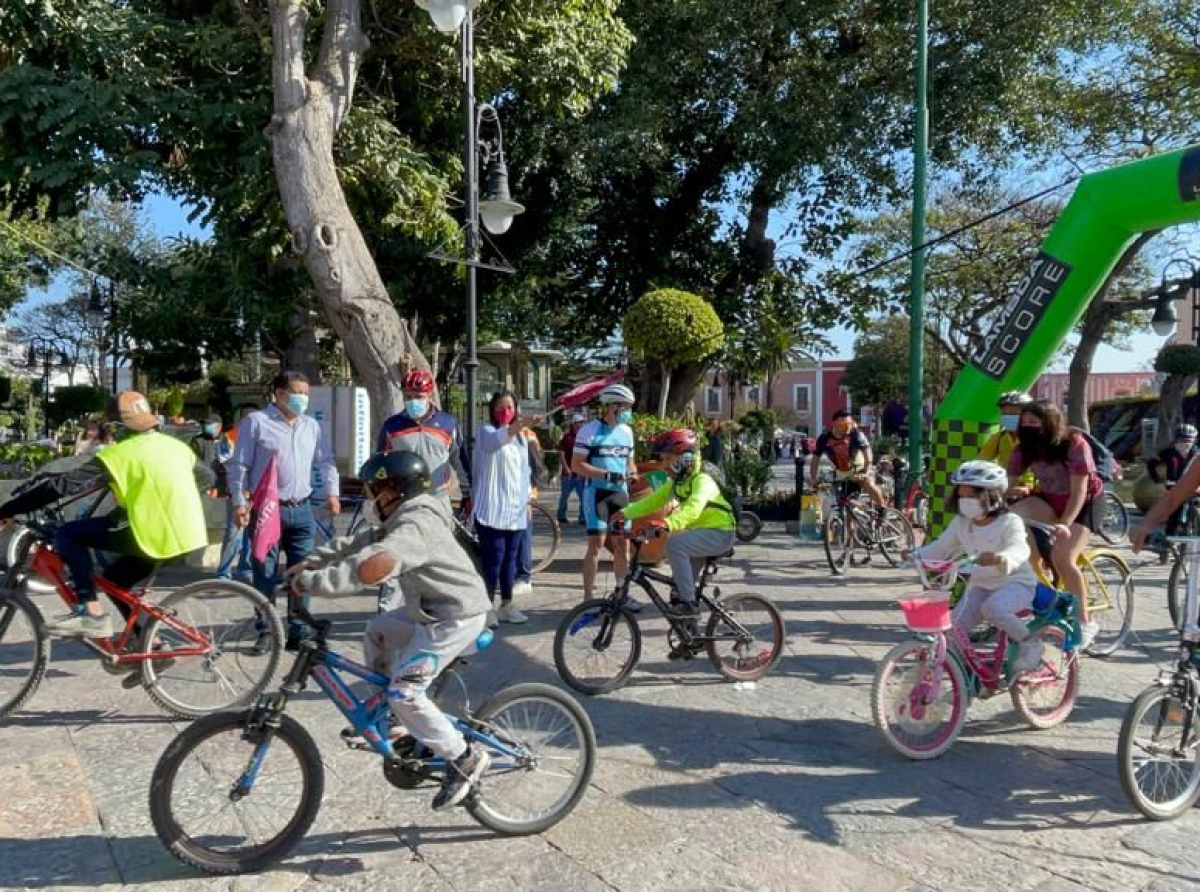 Se realiza rodada familiar “A rodar por el agua, por la vida” en Atlixco