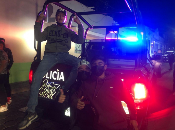 Policías desarticular fiesta en donde había menores de edad en Atlixco 