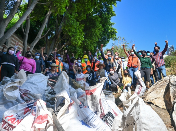 Quinta Jornada de limpieza profunda en la barranca de la Leona, en la colonia San Alfonso, Atlixco Puebla