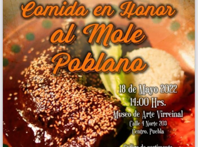 Atlixco participará en el evento "Comida en honor al mole poblano" 