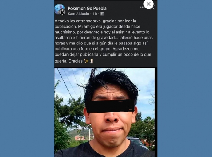 Tras asalto violento en la ciudad de Puebla muere jugador de Pokémon Go, era originario de Atlixco. 