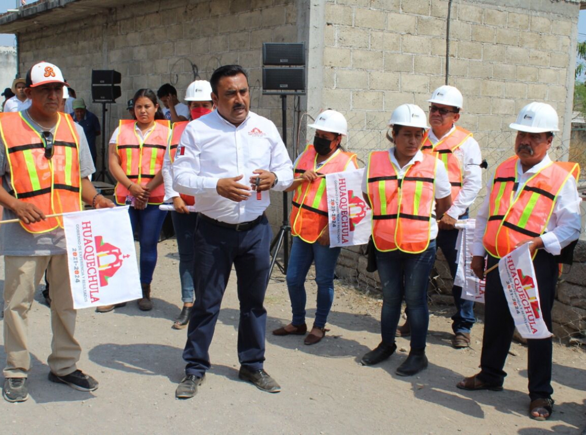 Se benefician 2 mil personas con el adoquinamiento en San Diego el Organal, Huaquechula. 