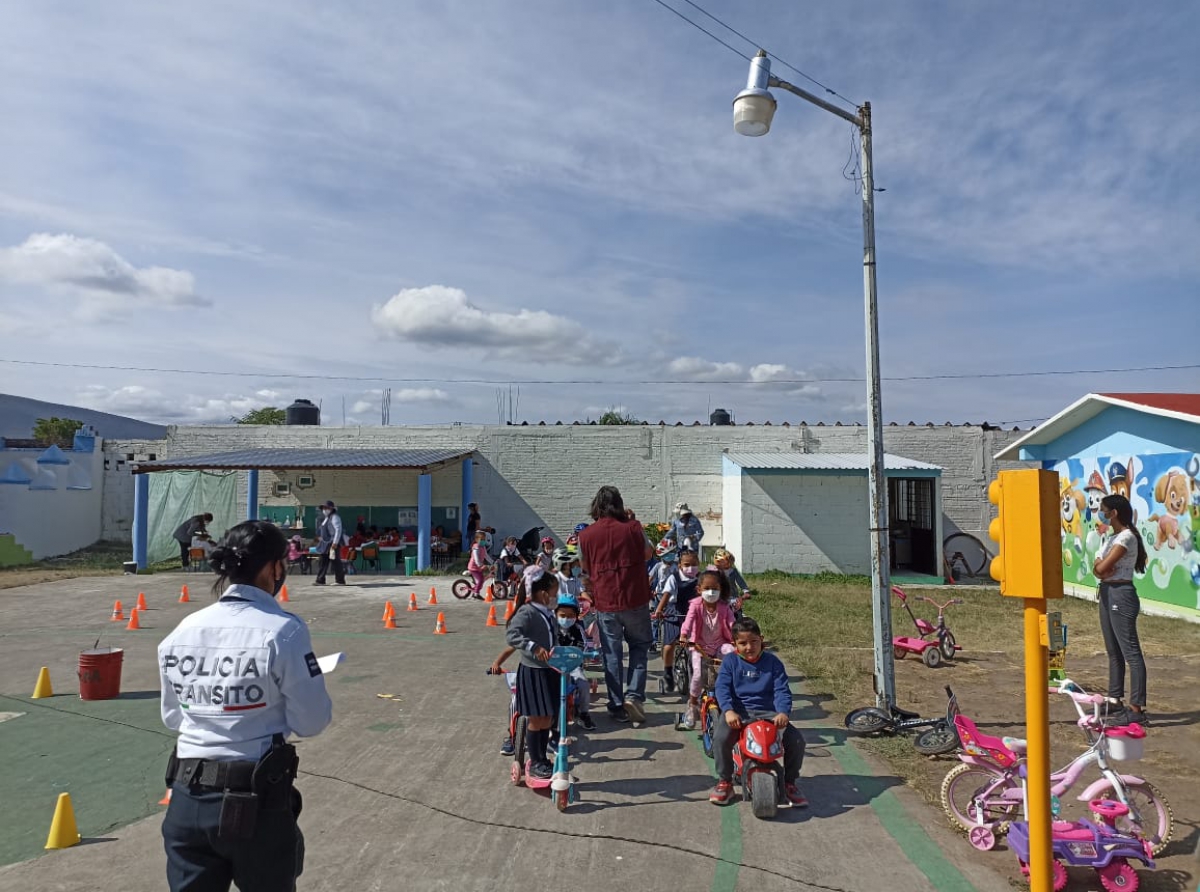 Educación vial se implementa en escuelas de Atlixco. 