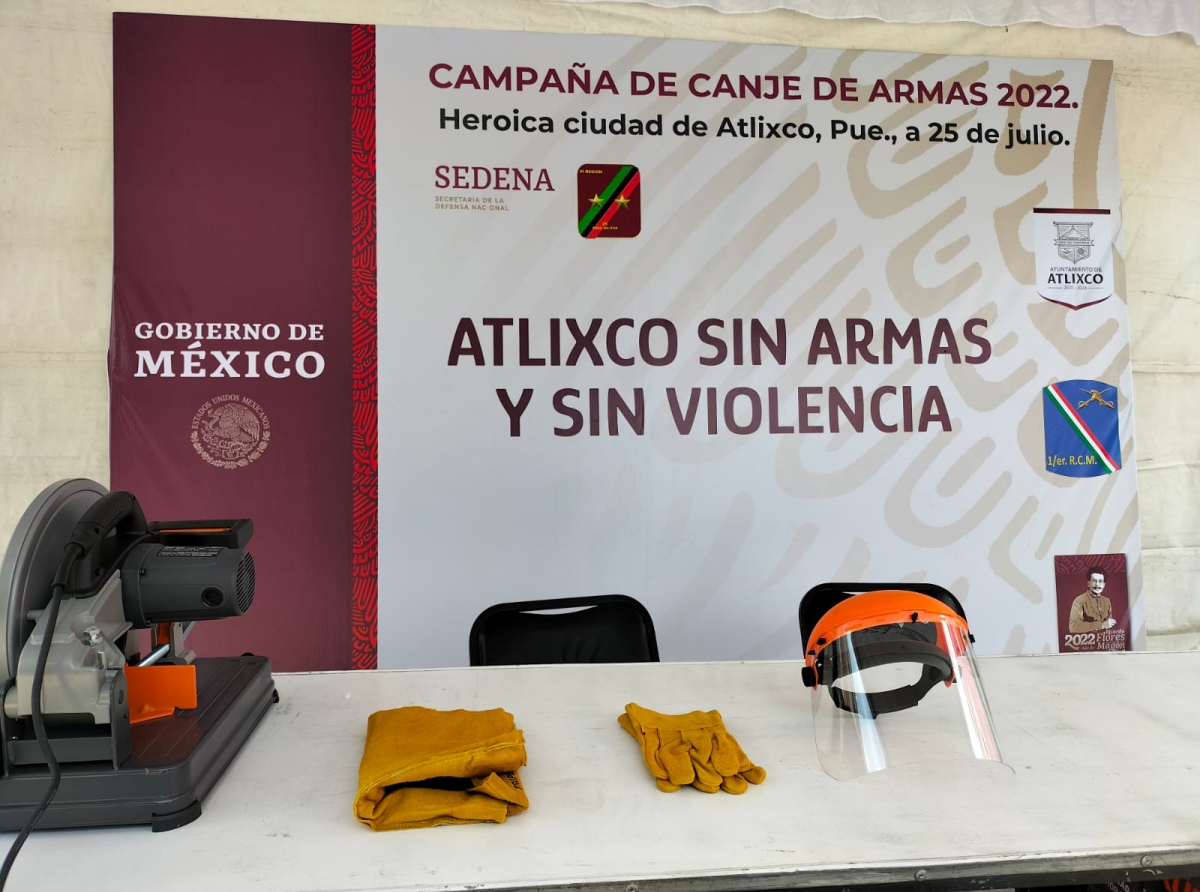 Programa  "canje de armas" pretende disminuir indices delictivos en Atlixco