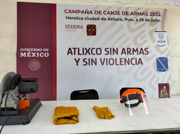 Programa  "canje de armas" pretende disminuir indices delictivos en Atlixco