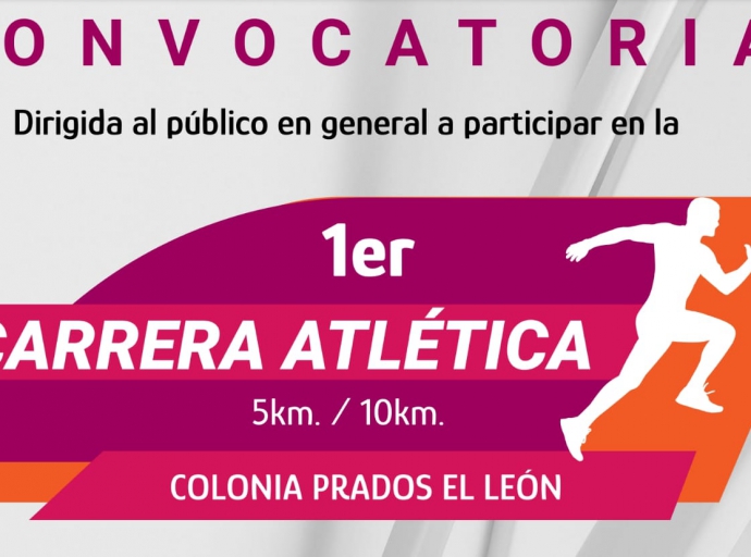 Participa en la 1ra carrera atlética a beneficio de la colonia prados el león