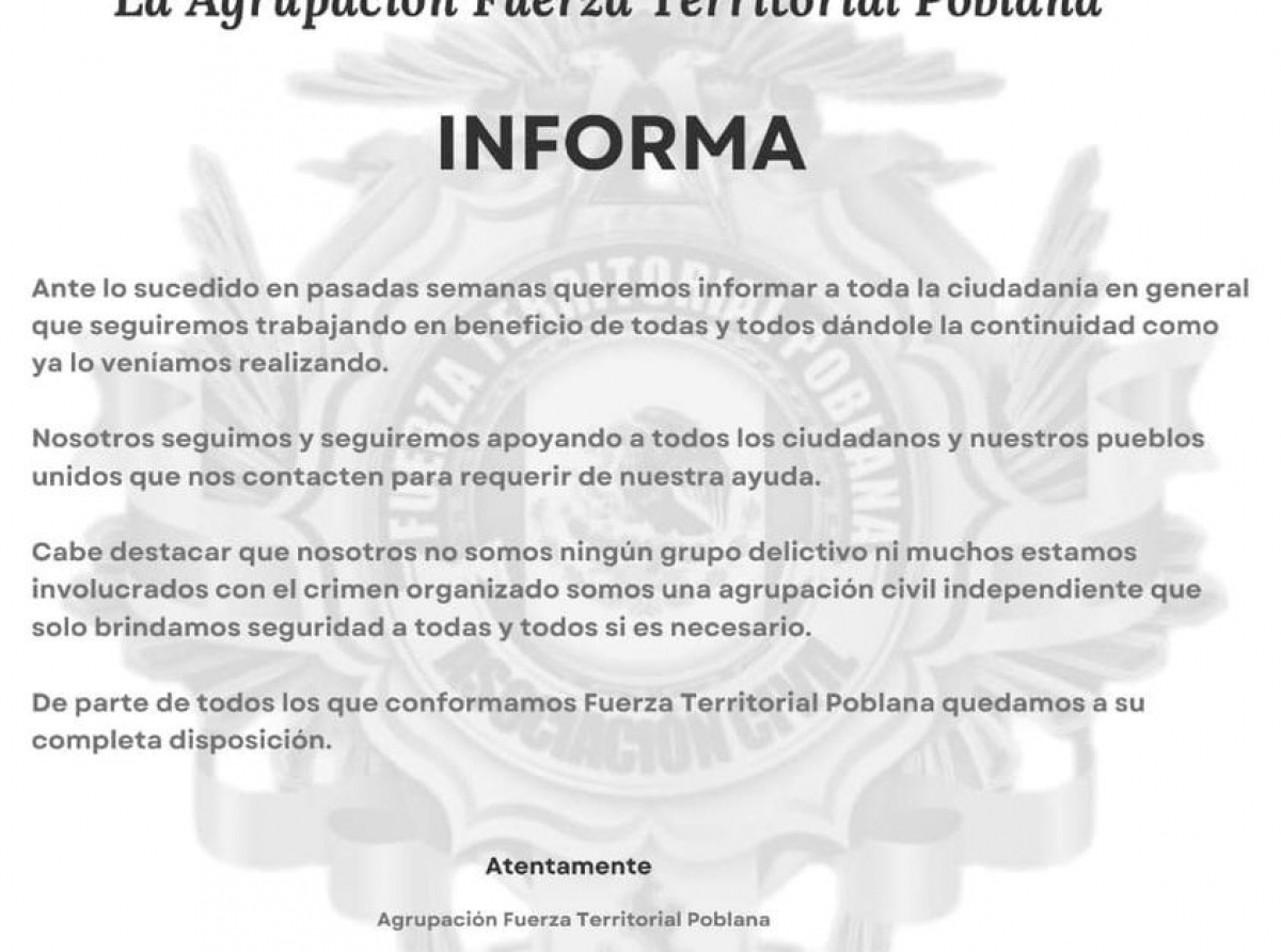 Fuerza Territorial seguirá con las actividades de vigilancia 