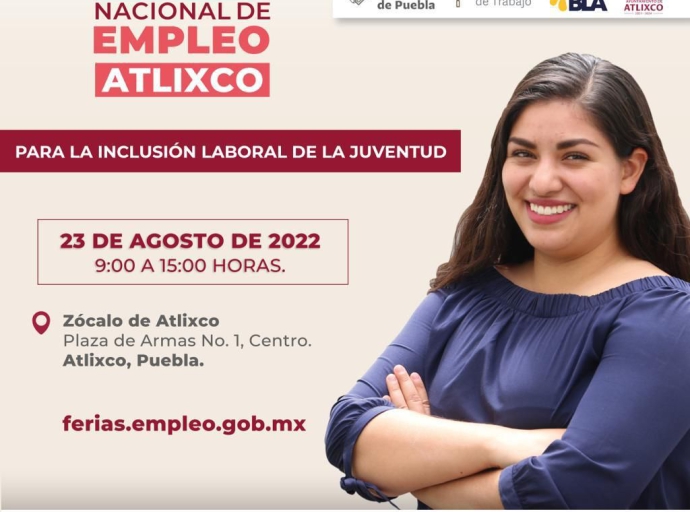 Realizarán Feria del Empleo en Atlixco con la presencia del Secretario Gabriel Biestro