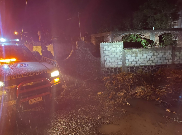 Continúan trabajos por parte de PC municipal y SOAPAMA en esta temporada de lluvias 