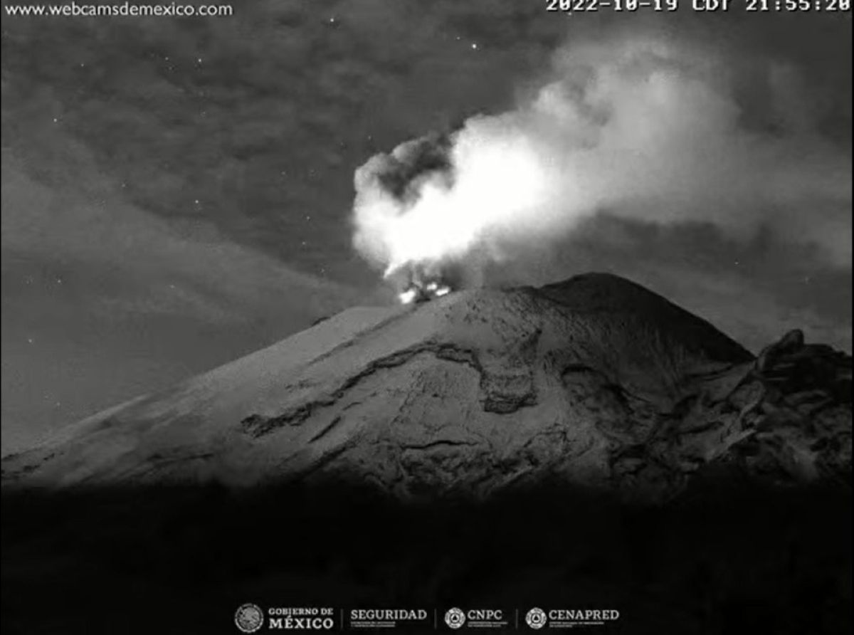 Prevé CENAPRED incremento de actividad volcánica del Popocatépetl: SEGOB