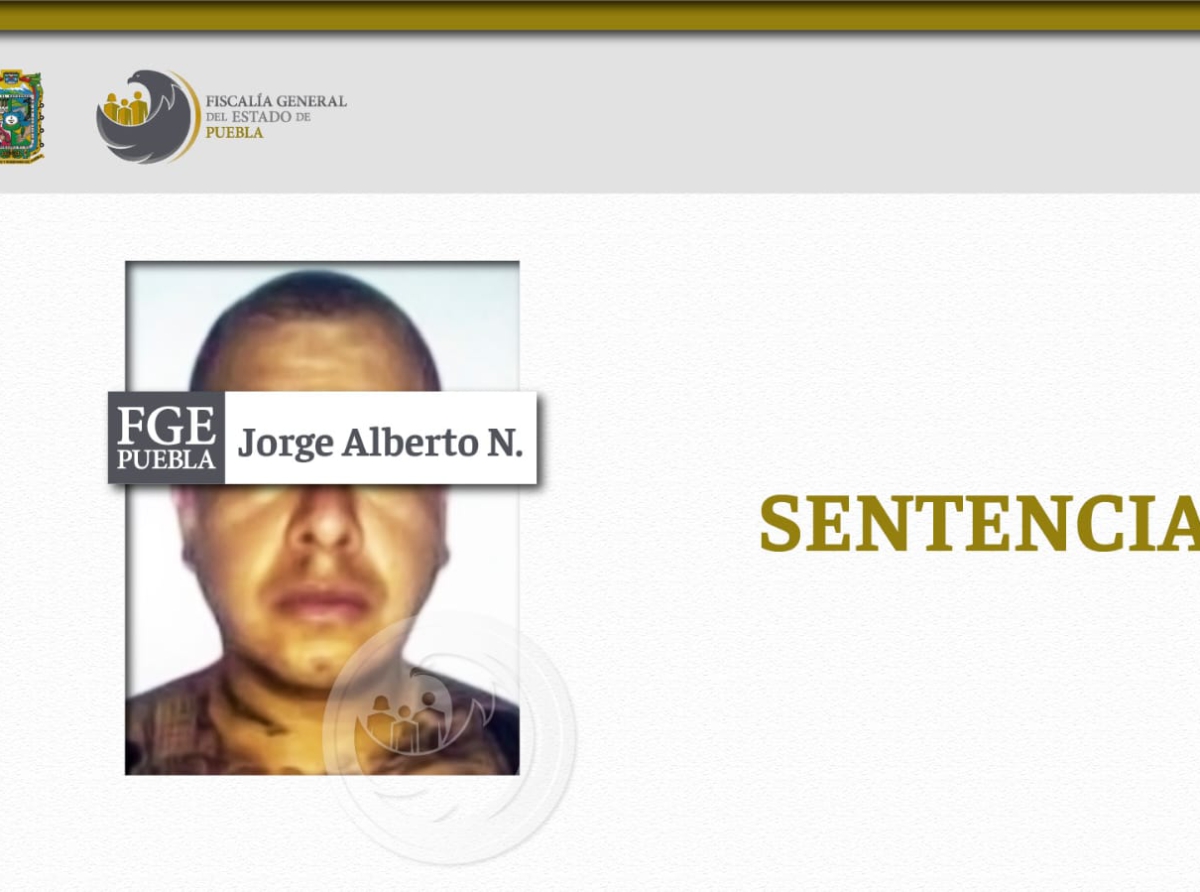 27 años de prisión a "El Crazy" por homicidio y más delitos en Atlixco