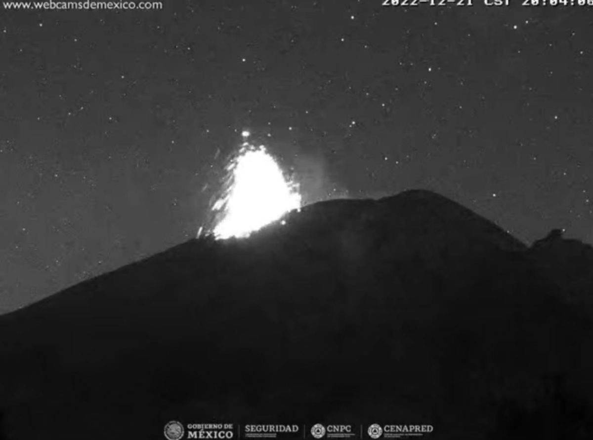 Mantiene SEGOB monitoreo permanente del volcán Popocatépetl