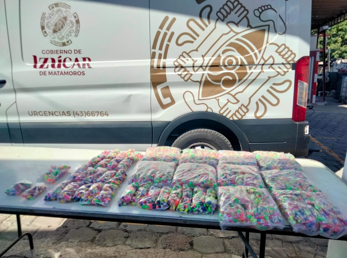  30 kilos de pirotecnia ilegal fueron retirados de las calles de Izúcar de Matamoros tras decomiso de protección civil municipal