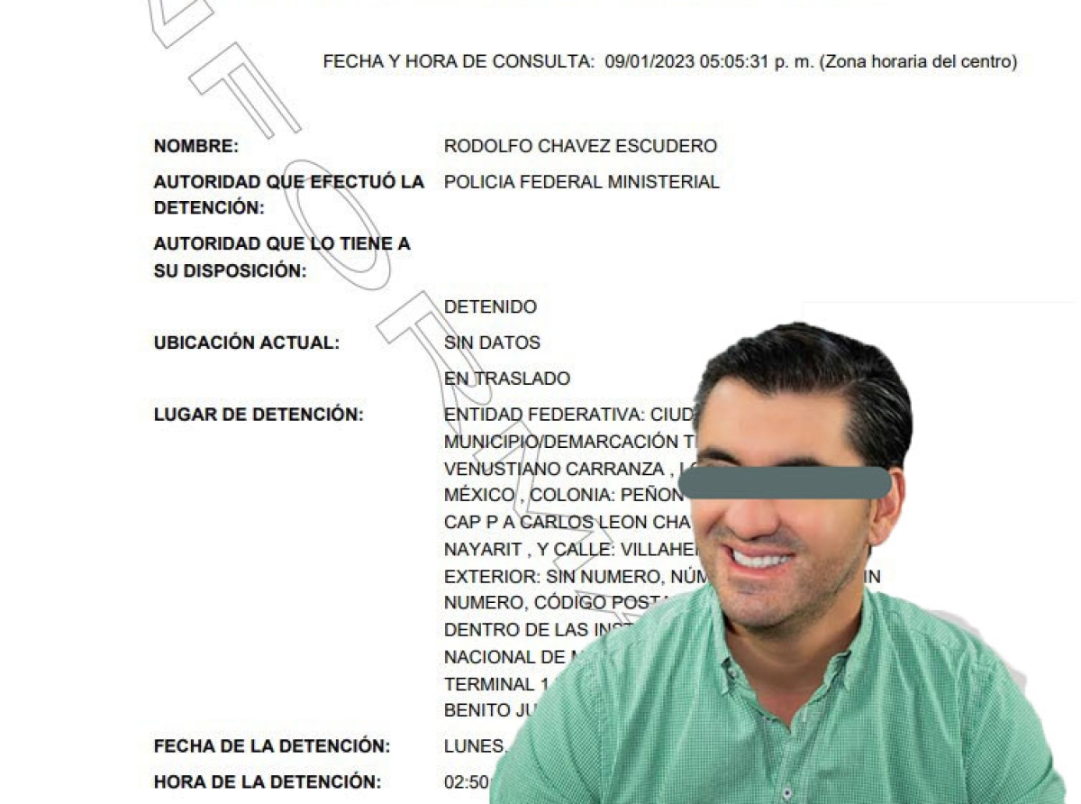 Detienen a Rodolfo Chávez Escudero, exdirector de CCP, por presunta corrupción