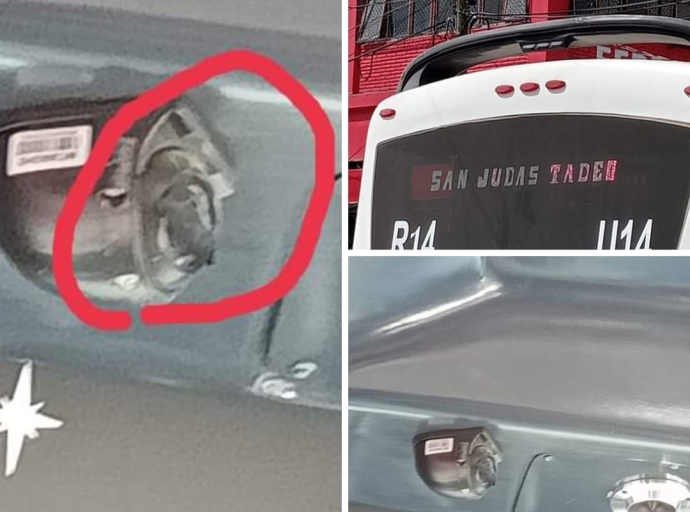 Choferes de rutas tapan con cinta cámaras de vigilancia en Atlixco 