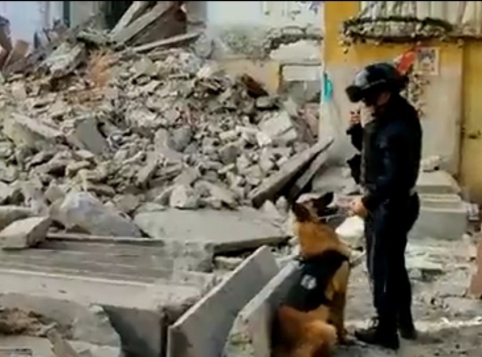 Se derrumba casona en el centro histórico de Puebla 