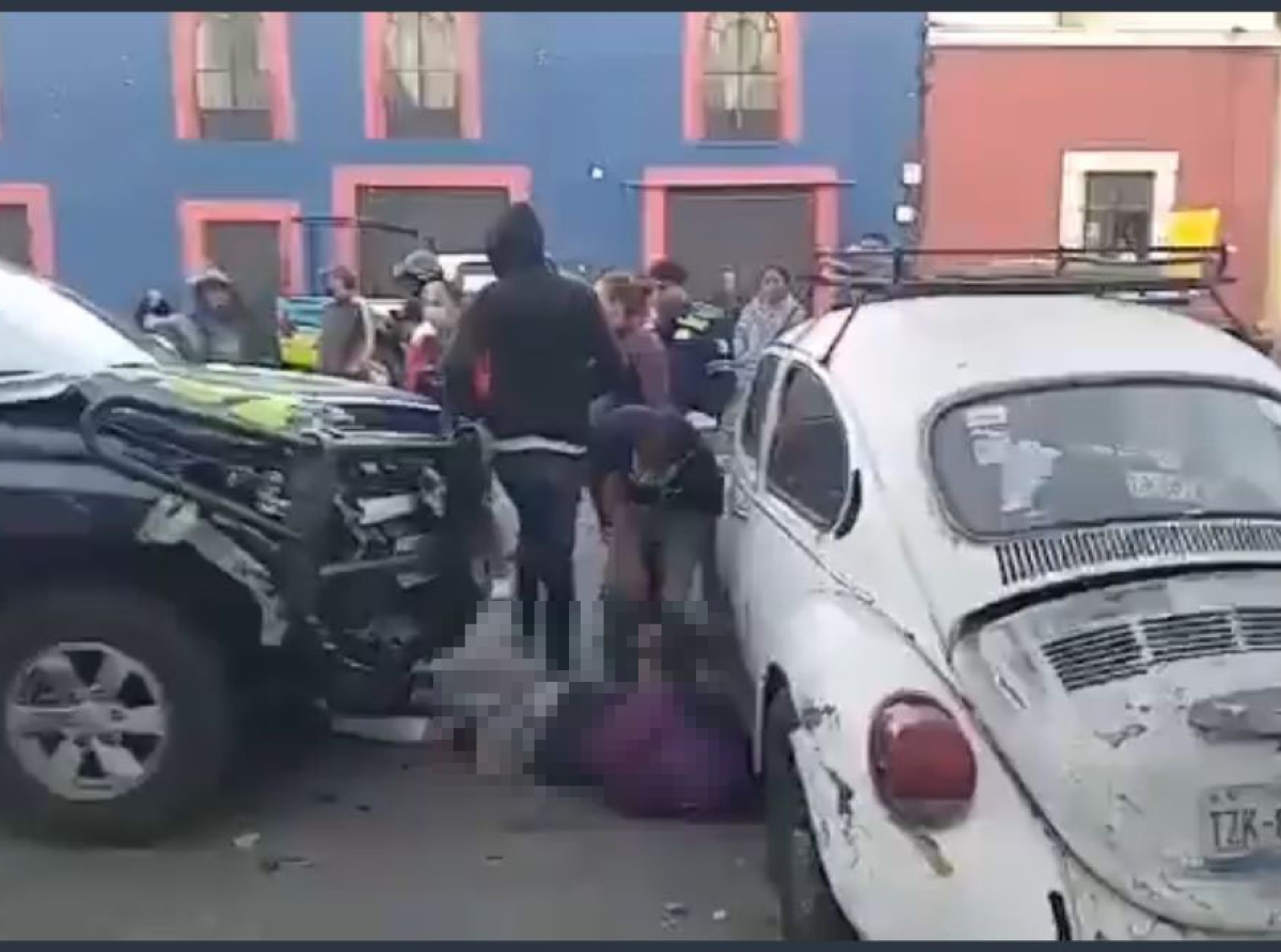 Patrulla de la ciudad de Puebla atropella a menor de edad