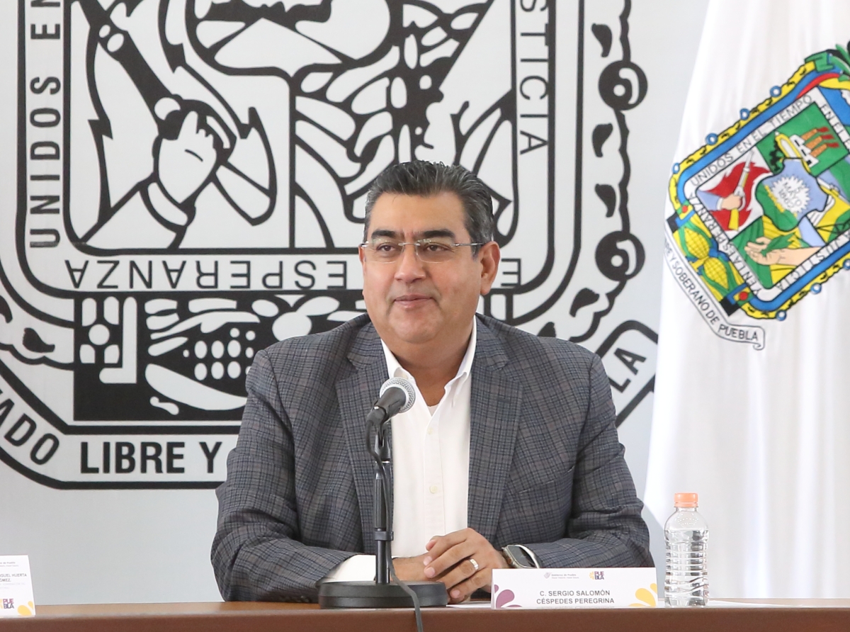 Puebla, sede del convenio nacional 2023 del fondo de aportación para seguridad, anuncia Sergio Salomón