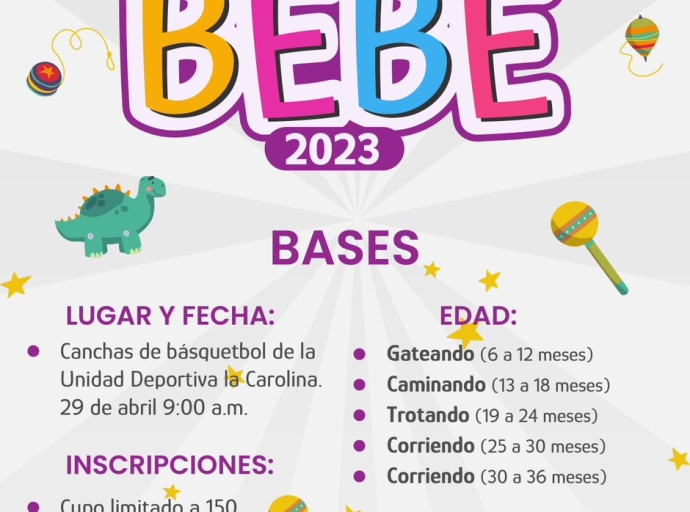 Anuncia Gobierno de Atlixco Carrera del bebé 2023