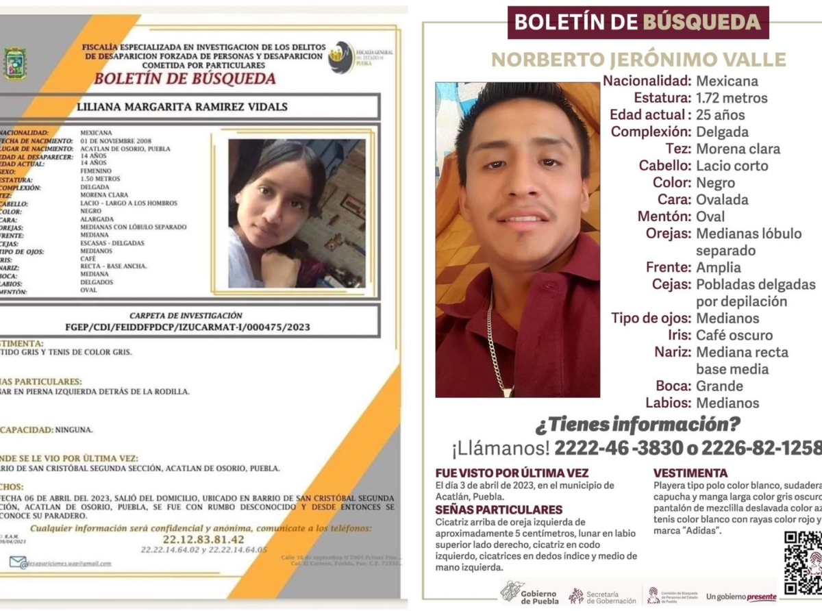 En menos de 15 días desaparecen dos personas en Acatlán de Osorio