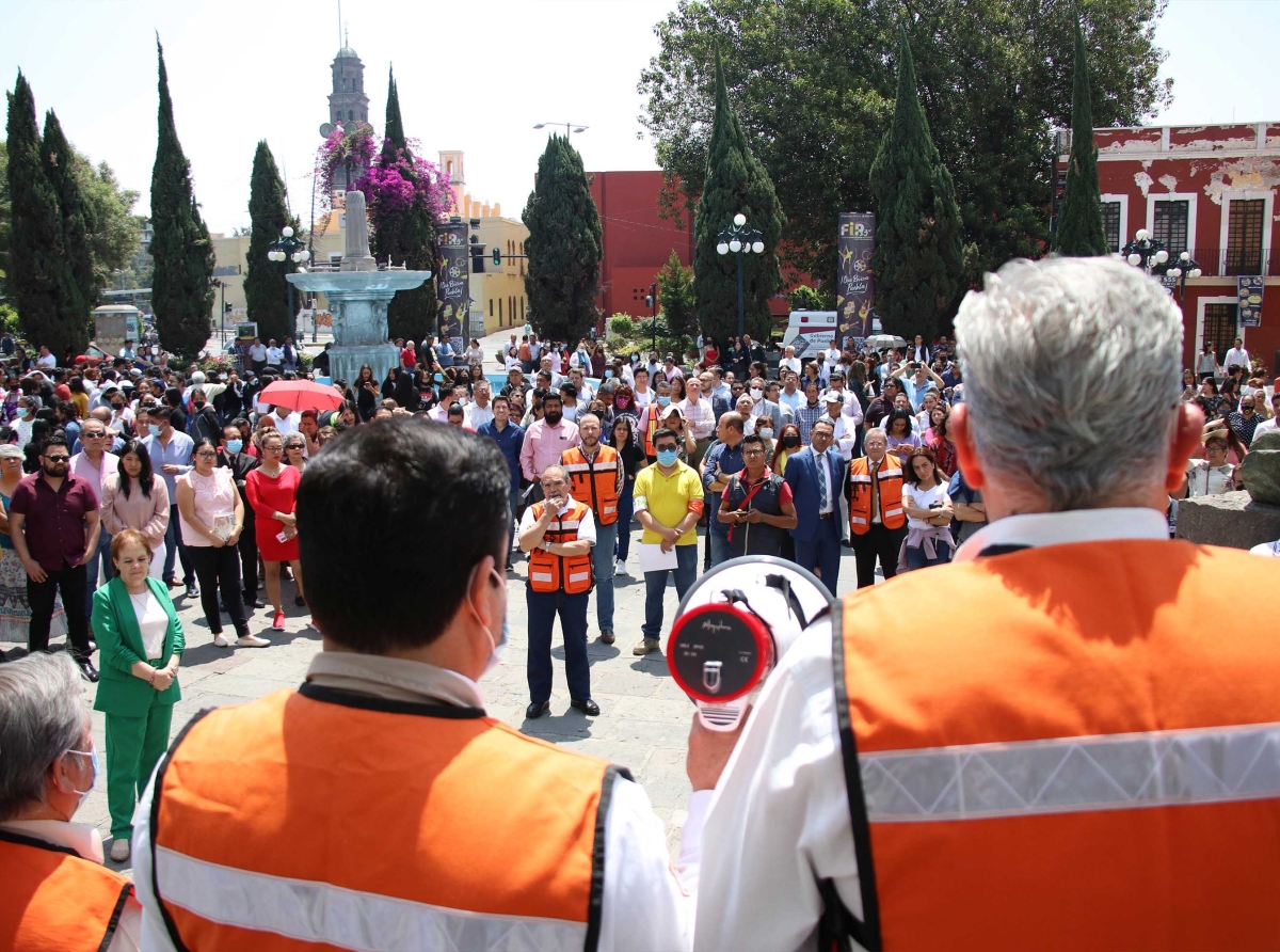 Durante Simulacro Nacional 2023, evacúa Salud más de 12 mil personas en Puebla