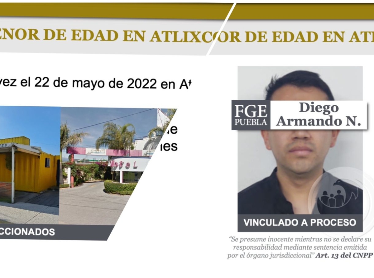 Diego Armando N. en prisión por violar una menor de edad en Atlixco