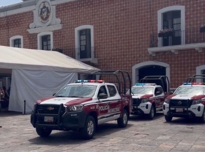 Atlixco recibe cinco nuevas patrullas para el cuerpo de seguridad