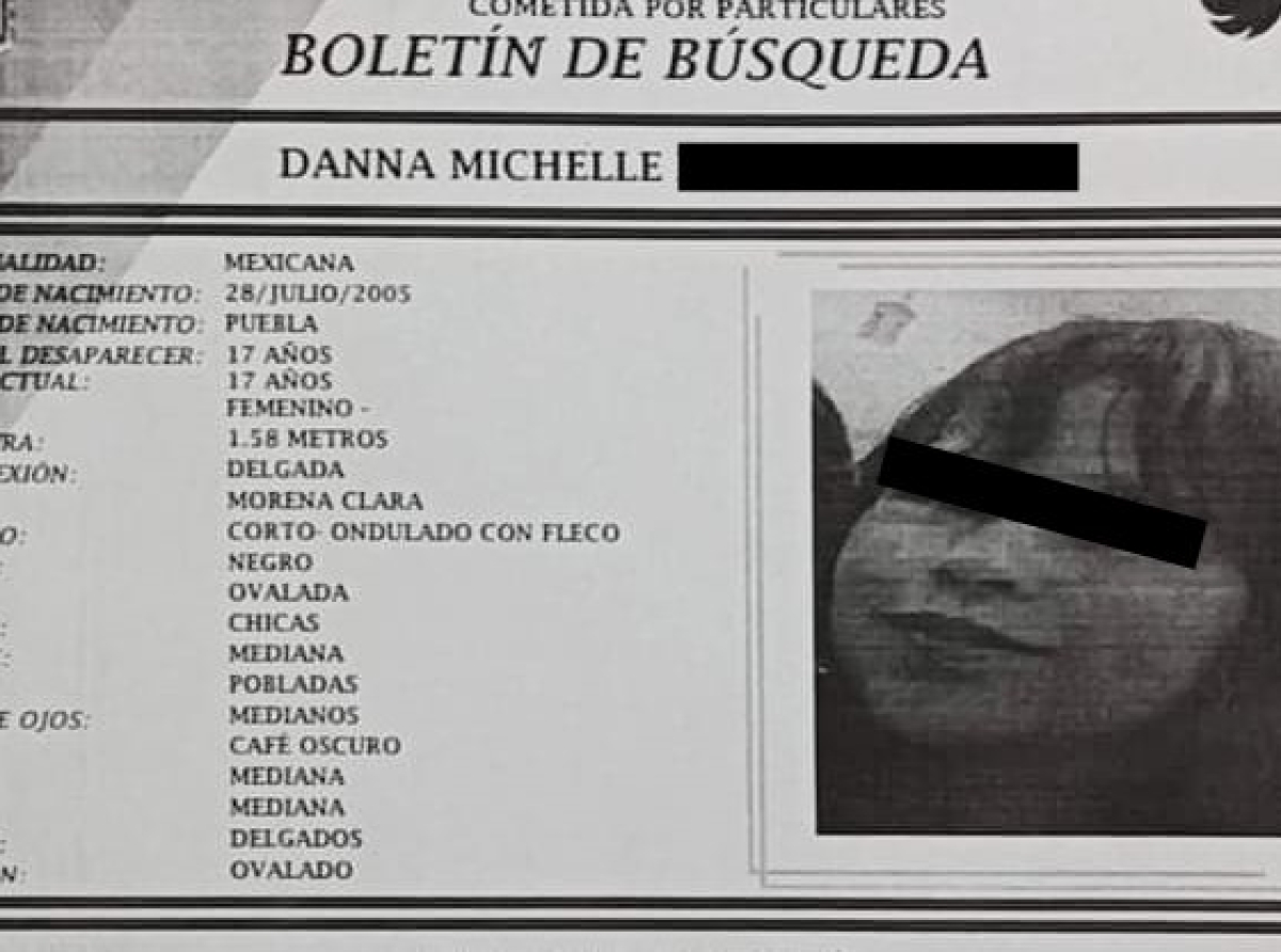 Localizan sin vida a Danna Michelle, joven reportada como desaparecida en Tlahuapan