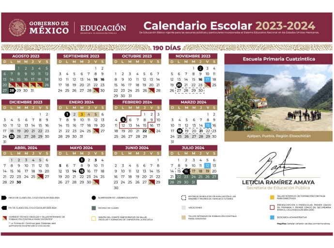 Así queda el calendario escolar para el ciclo 2023-2024