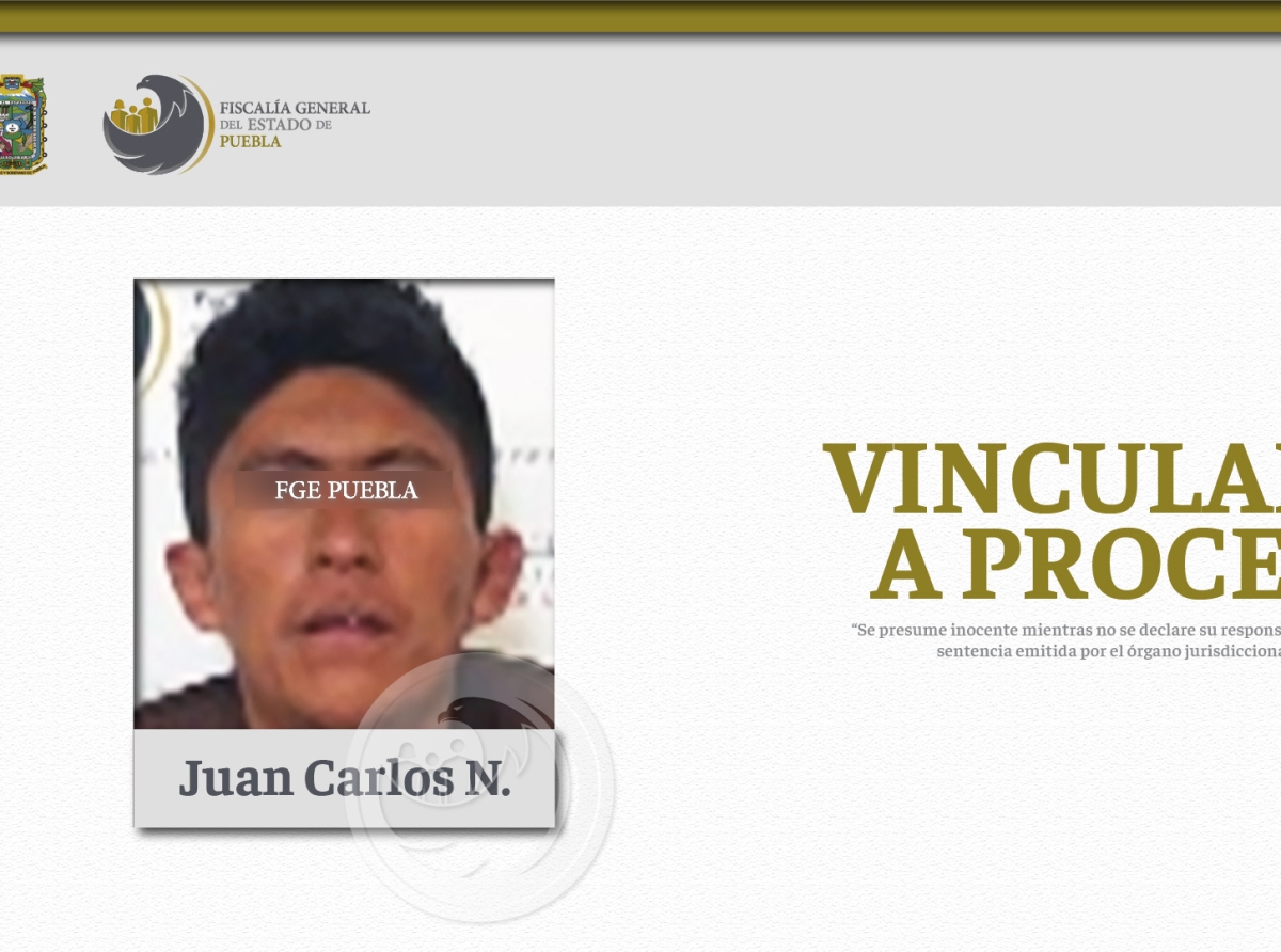 Juan Carlos N. es vinculado a proceso por robo en transporte público en Tecali