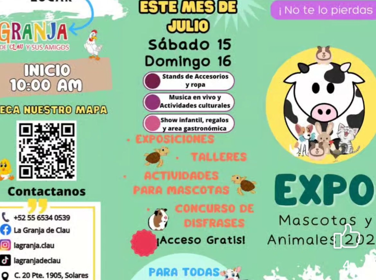 Anuncian "Expo Mascotas y Animales 2023" en Atlixco