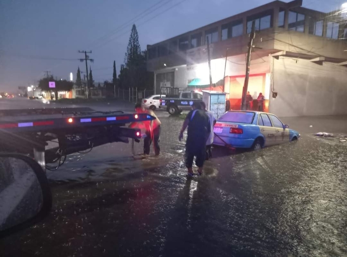 Fuertes lluvias provocan afectaciones en Izúcar de Matamoros