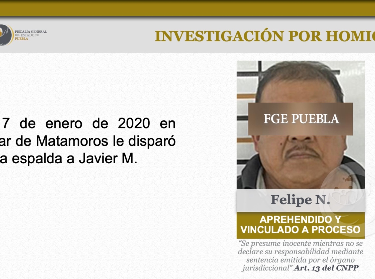 Felipe N. asesinó por la espalda a un hombre en Izúcar, ya fue aprehendido 