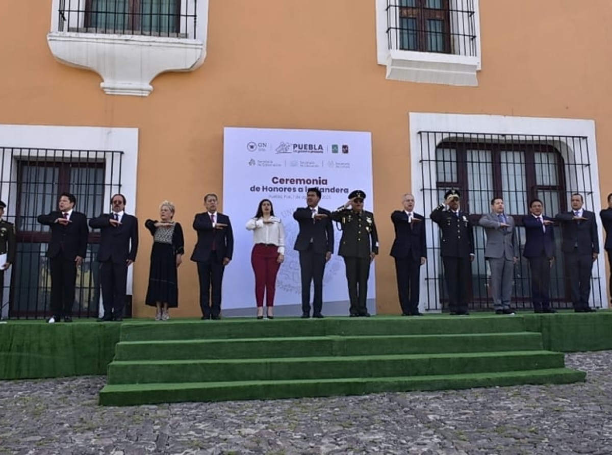 Promueve gobierno de Puebla respeto de símbolos patrios