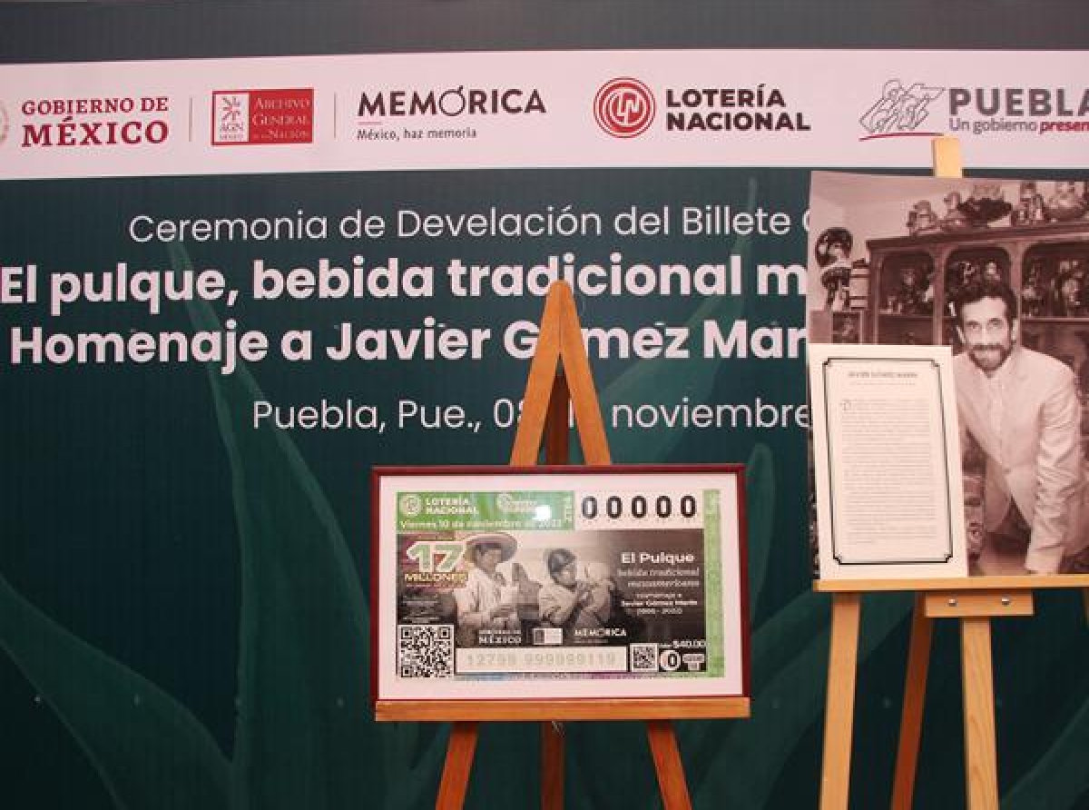 Devela Cultura billete de la “Lotería Nacional” conmemorativo del pulque