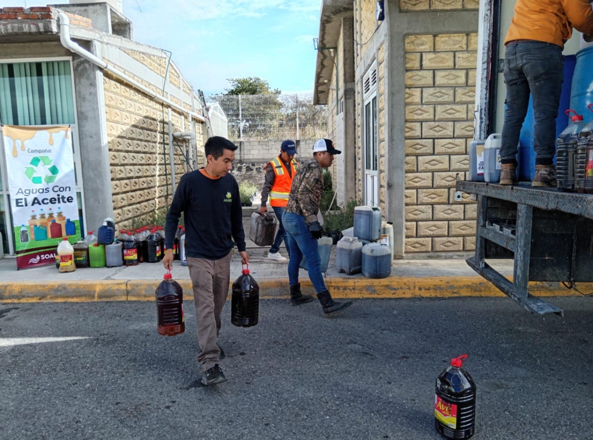 Evitan que aceites de cocina contaminen en Atlixco 