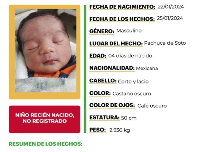 Roban a bebé en Pachuca tras dormir a familiares con bebidas