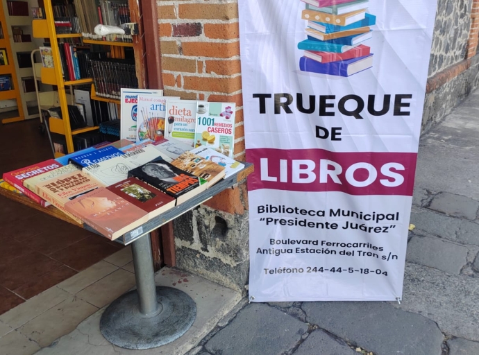 ¡Cultura en movimiento! Trueque de libros en la Biblioteca Municipal de Atlixco