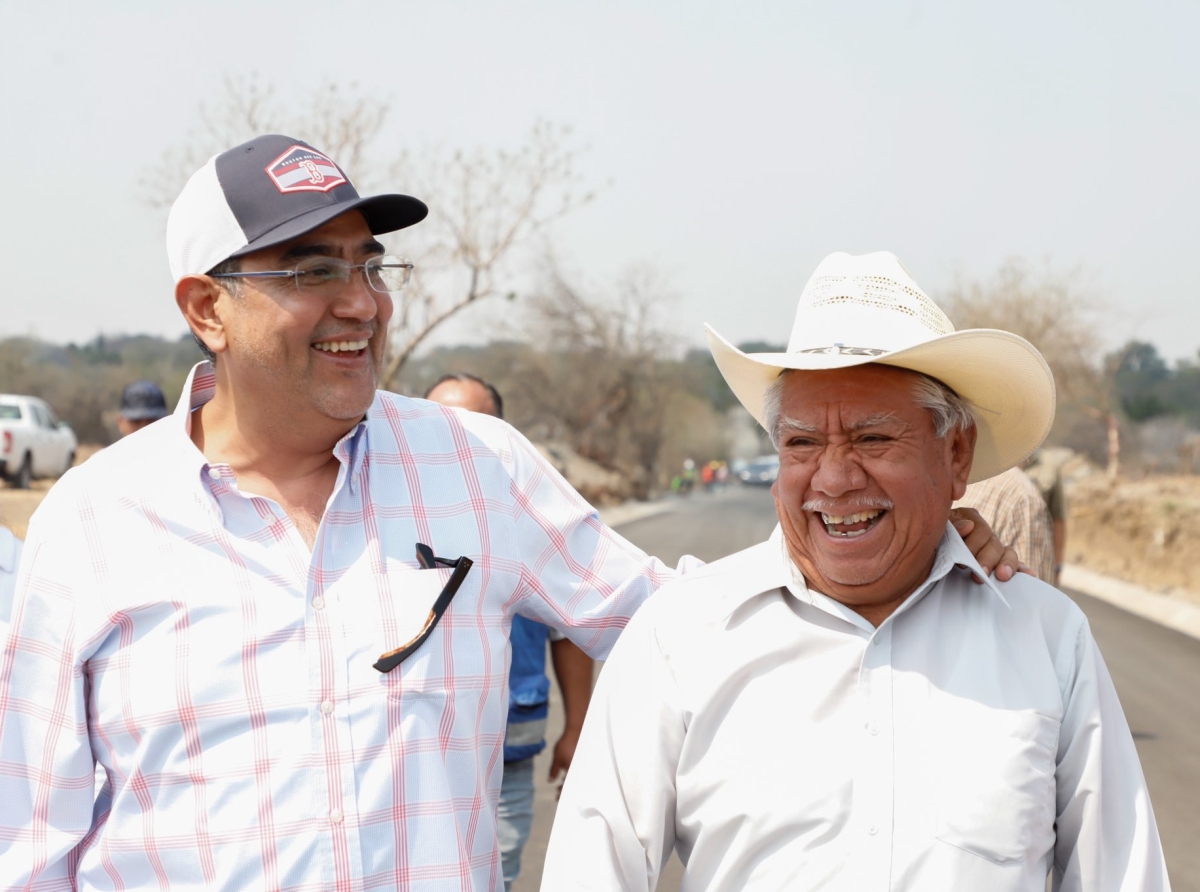 Sergio Salomón supervisa obras en Puebla, Huaquechula,  Atzitzihuacán, Cohuecan y Domingo Arenas