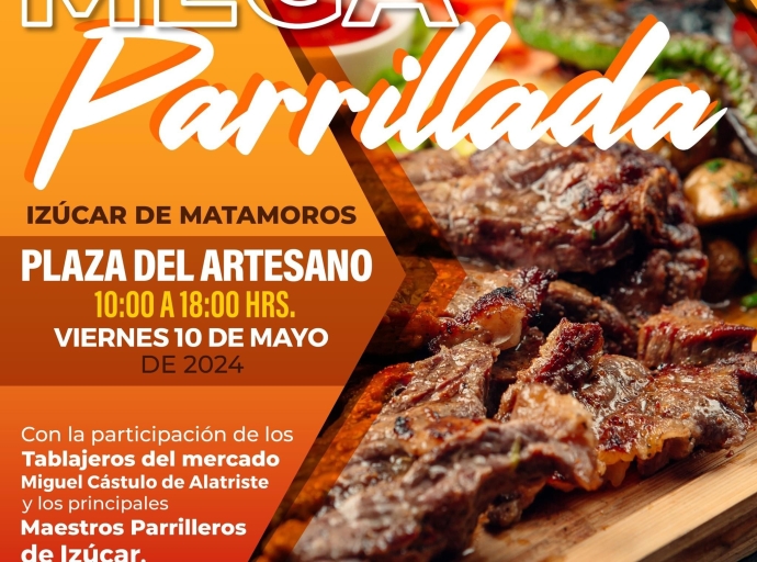 Izúcar de Matamoros se engalana con mega parrillada para el Día de las Madres