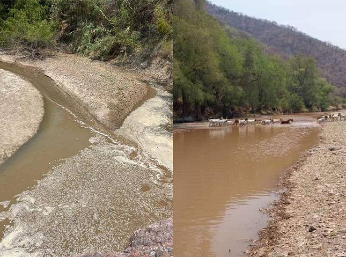 El rio Mixteco vuelve a tener agua tras quedar sin vital líquido