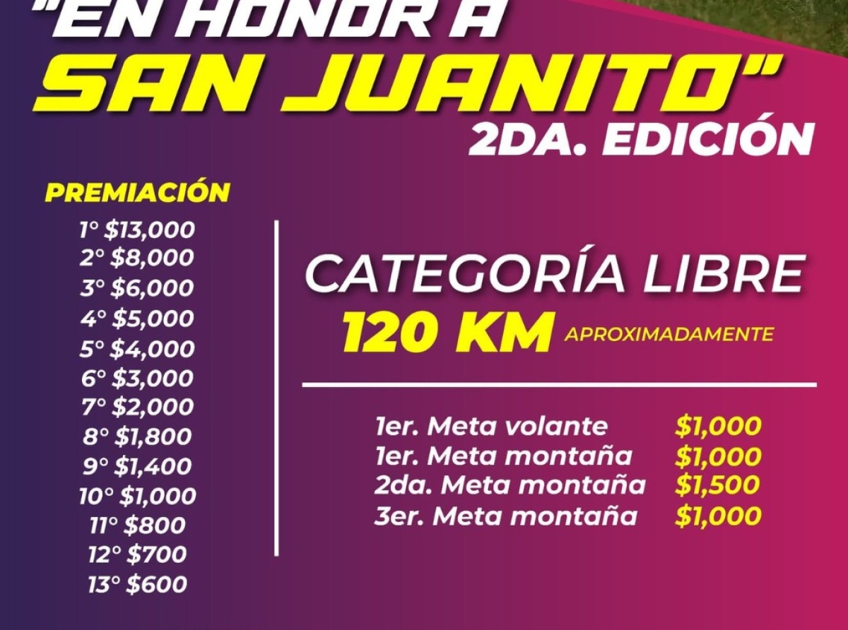 San Juan Raboso se Prepara para la Segunda Edición de la Carrera Ciclista en Honor a San Juan Bautista