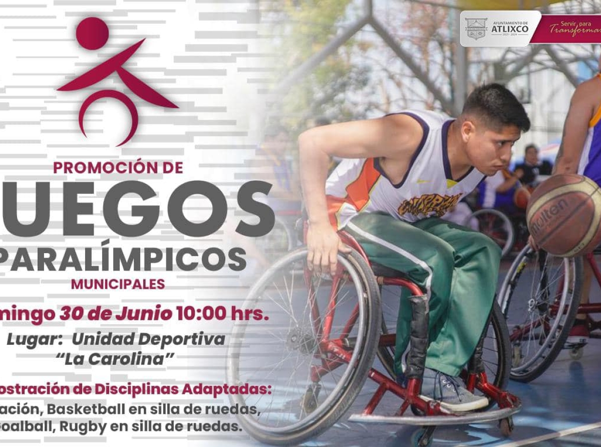 Atlixco se prepara para su primera exhibición de Juegos Paralímpicos Municipales