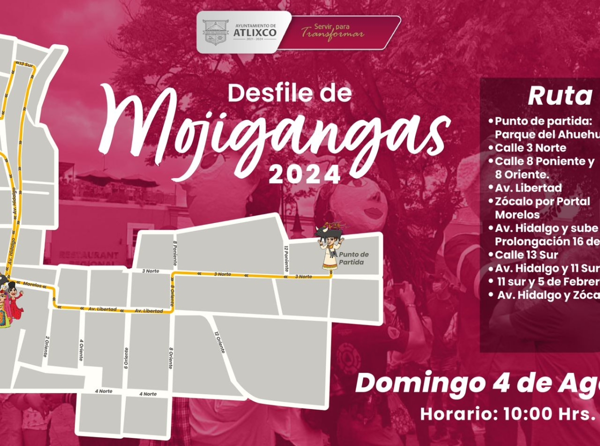 Conoce la Ruta del Desfile de Mojigangas 2024