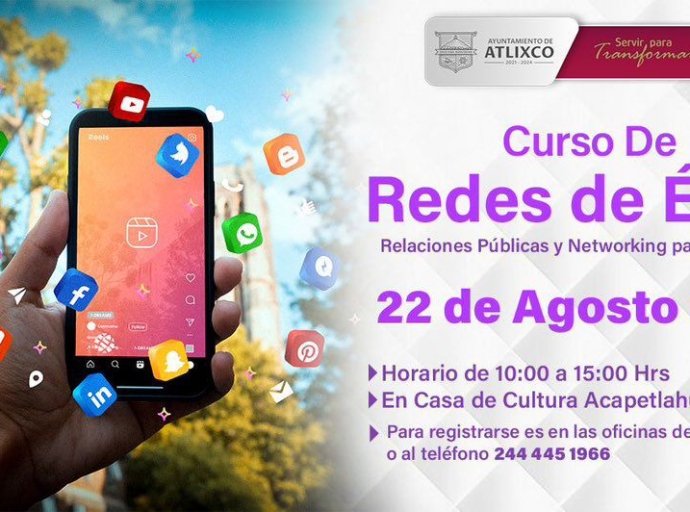 Atlixco ofrece curso gratuito de relaciones públicas y networking para el sector turístico