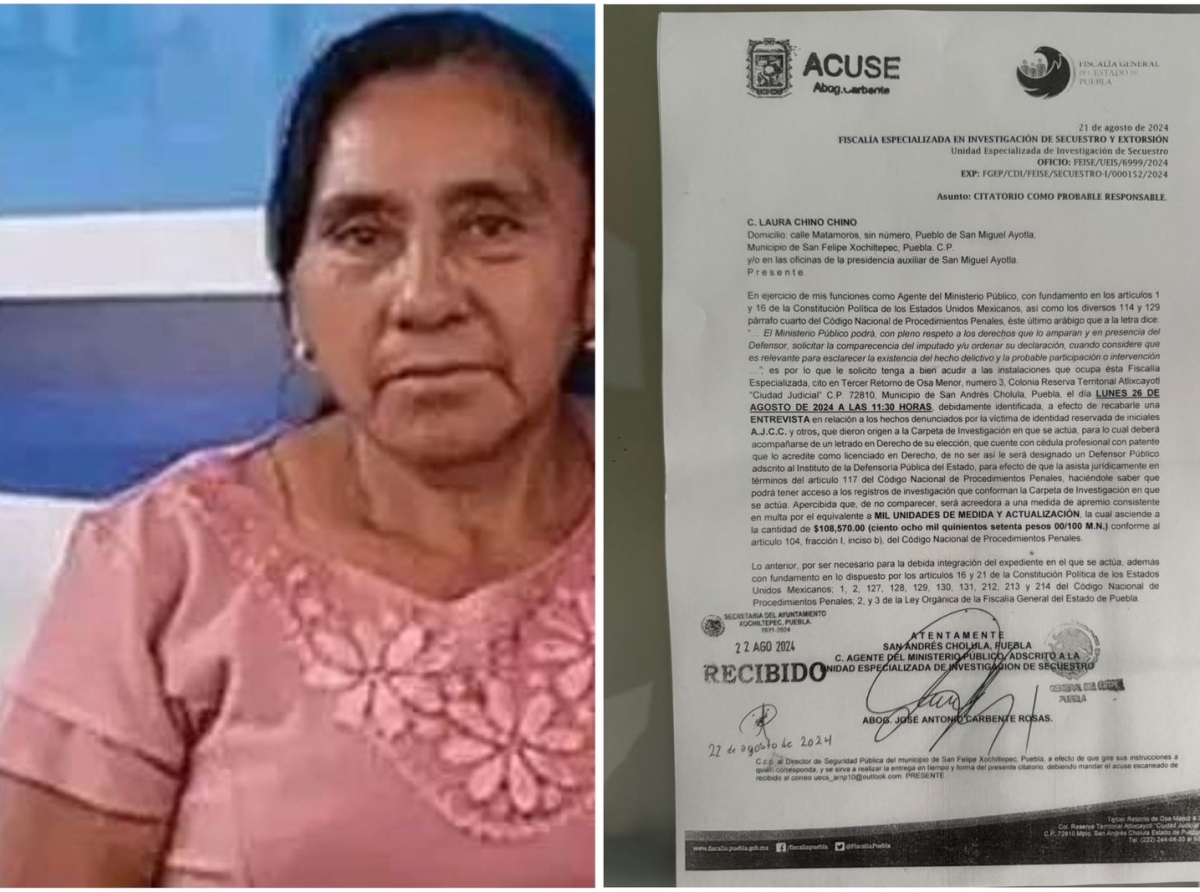 Presidenta Auxiliar de San Miguel Ayotla señalada como presunta actora intelectual de secuestro