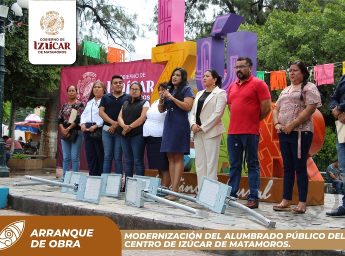 Inician la iluminación del centro histórico en Izúcar de Matamoros 