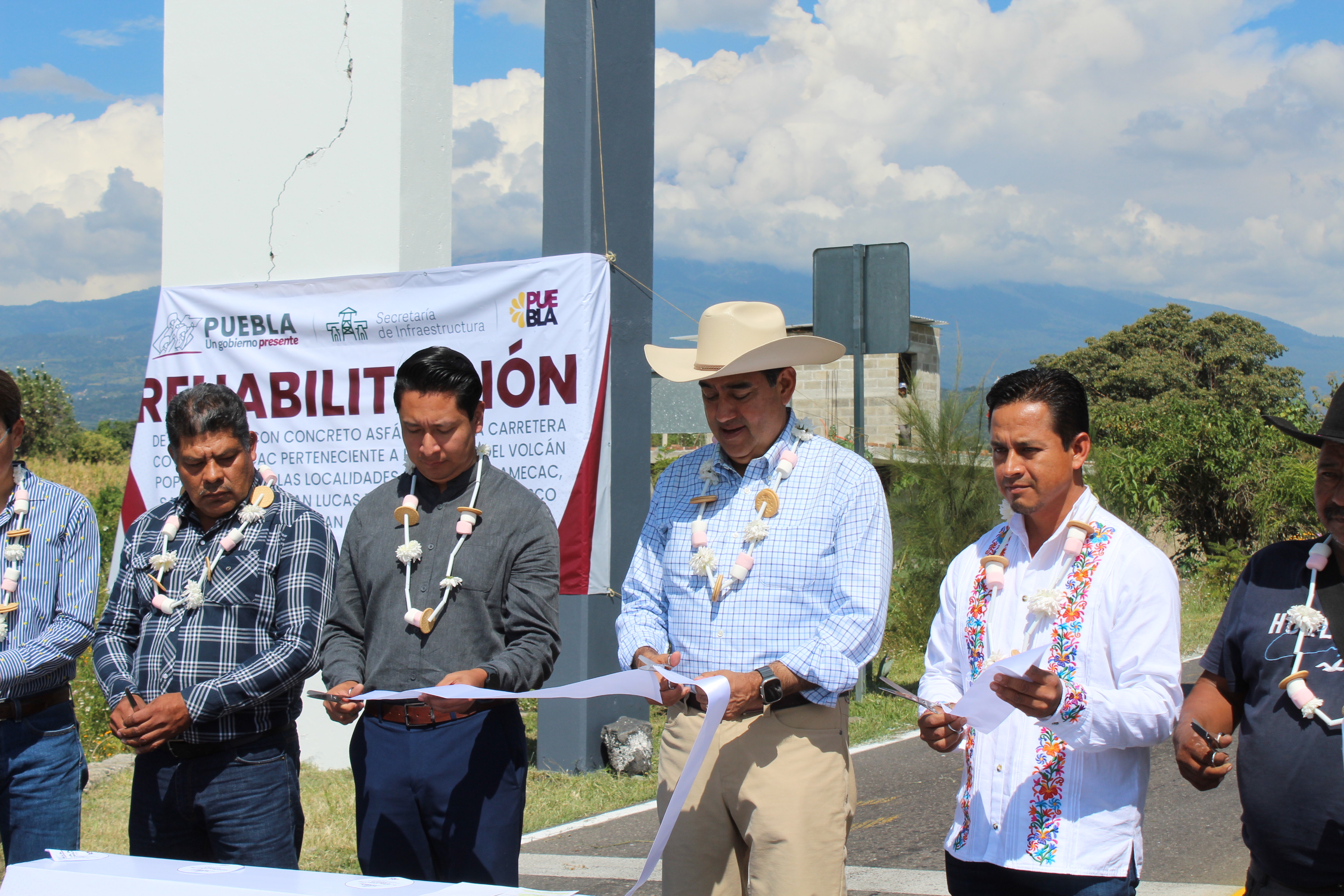 Inauguran ruta de evacuación 07 ante la actividad del Volcán Popocatépetl