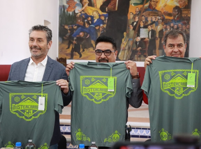 Presentan el jersey y la medalla oficial de la Mistercarrera en Atlixco